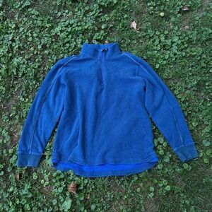 Robert Graham Men's Blue Quarter Zip Pullover Knit Casual Size‎ L